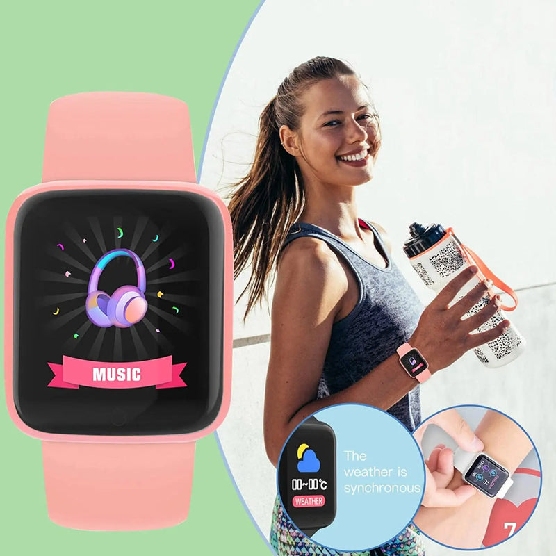 Smart Watch Relógio inteligente multifuncional para homens e mulheres, telefone conectado bluetooth, música, pulseira de esportes fitness, monitor de sono, smartwatch y68, d20