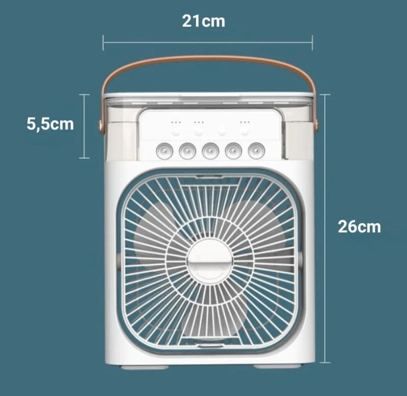 O Mini Ar Condicionado Ventilador de Mesa Umidificador da TOP SHOPI OFERTAS é uma ótima solução para os dias de calor.